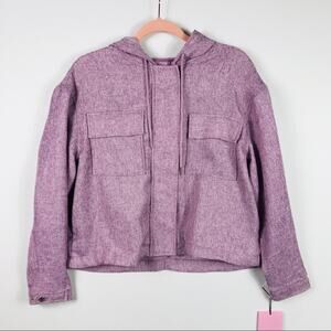 AVEC LES FILLES Lightweight Jacket Hoodie Purple